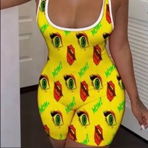 Women’s sleeveless romper pajamas